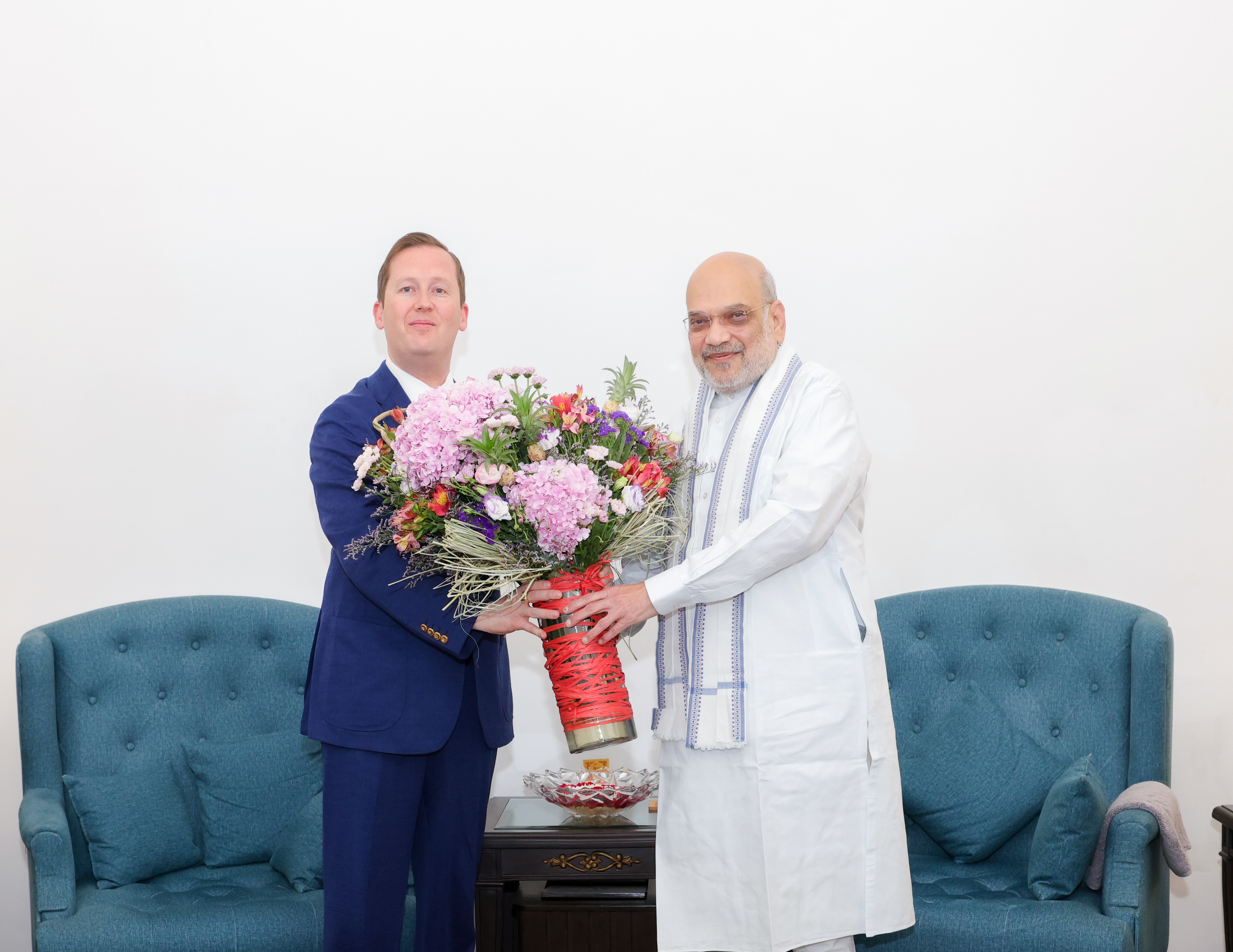 Union Home Minister and Minister of Cooperation Shri Amit Shah today met U.S. Ambassador to India, Mr. Sergio Gor in New Delhi.