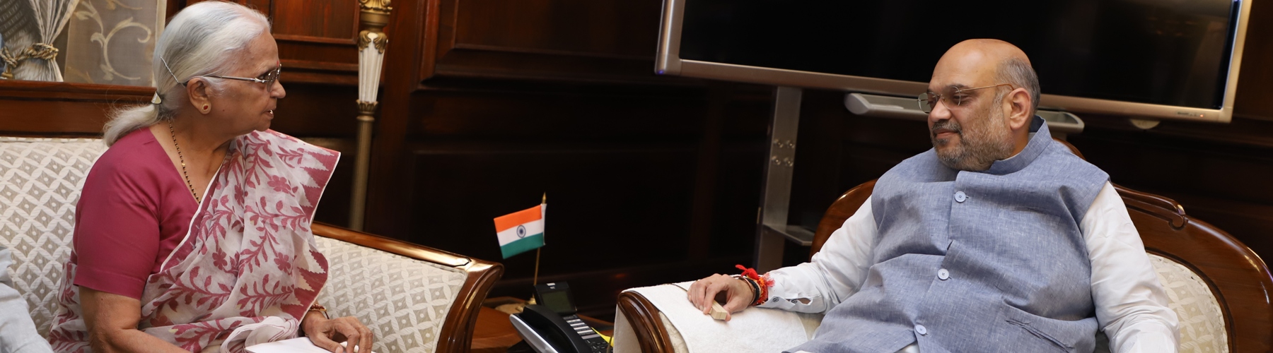 The Governor of Assam Shri Jagdish Mukhi calling upon Union Home Minister Shri Amit Shah in New Delhi on June 14, 2019.
