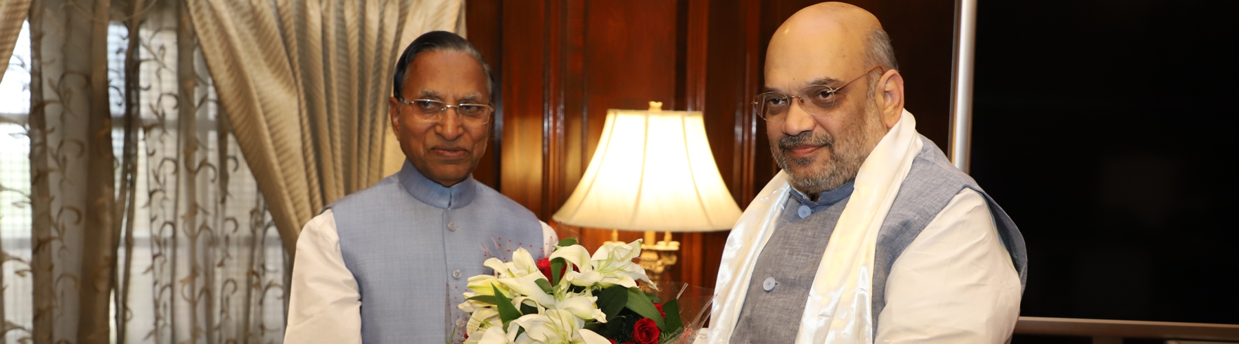 The Governor of Assam Shri Jagdish Mukhi calling upon Union Home Minister Shri Amit Shah in New Delhi on June 14, 2019.