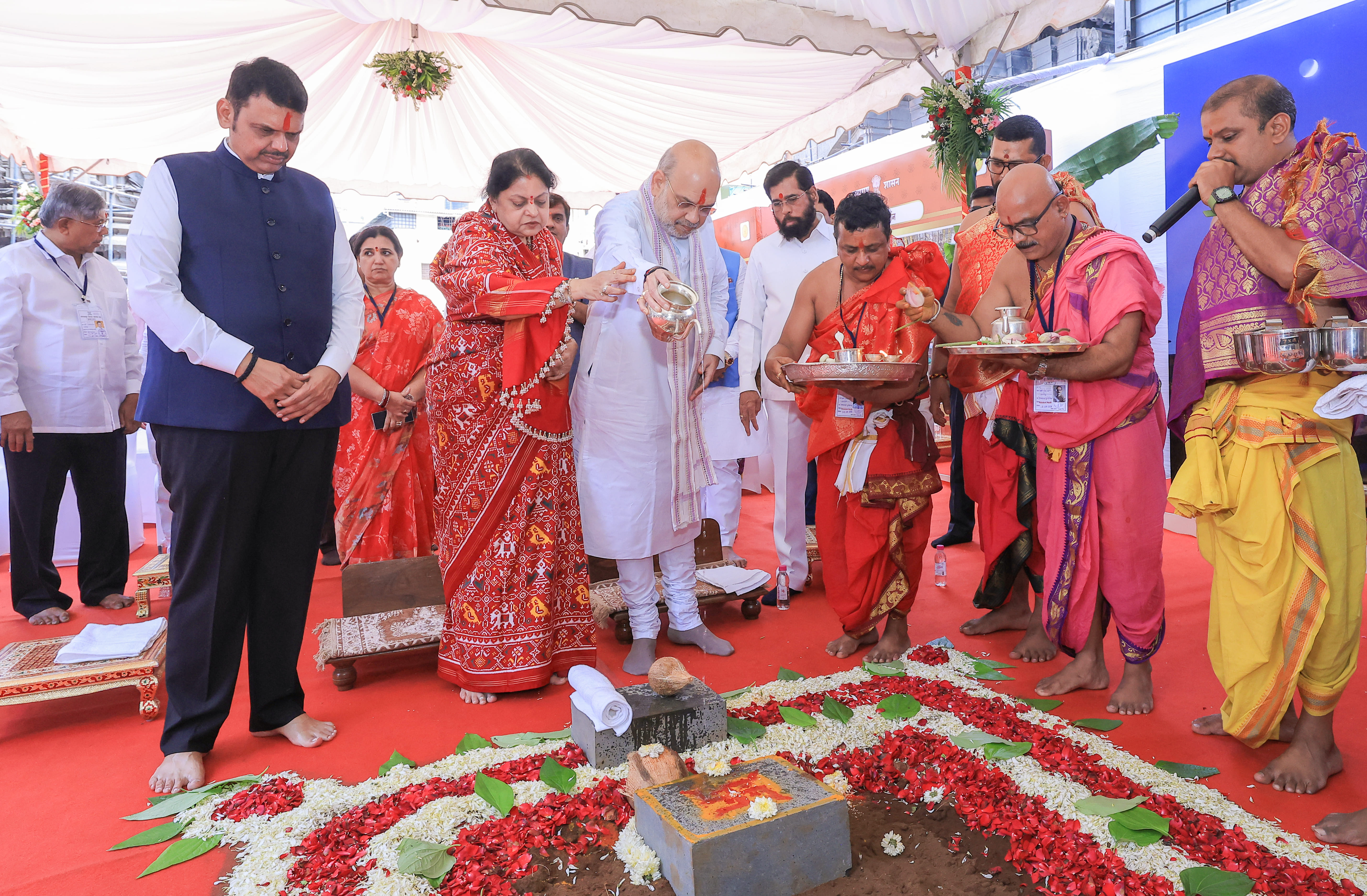 Union Home Minister and Minister of Cooperation Shri Amit Shah Laid the foundation stone for the modernization and beautification project of the Shri Ambabai Mahalakshmi Temple complex in Kolhapur, Maharashtra, to be undertaken at a cost of ₹1,500 crore.
