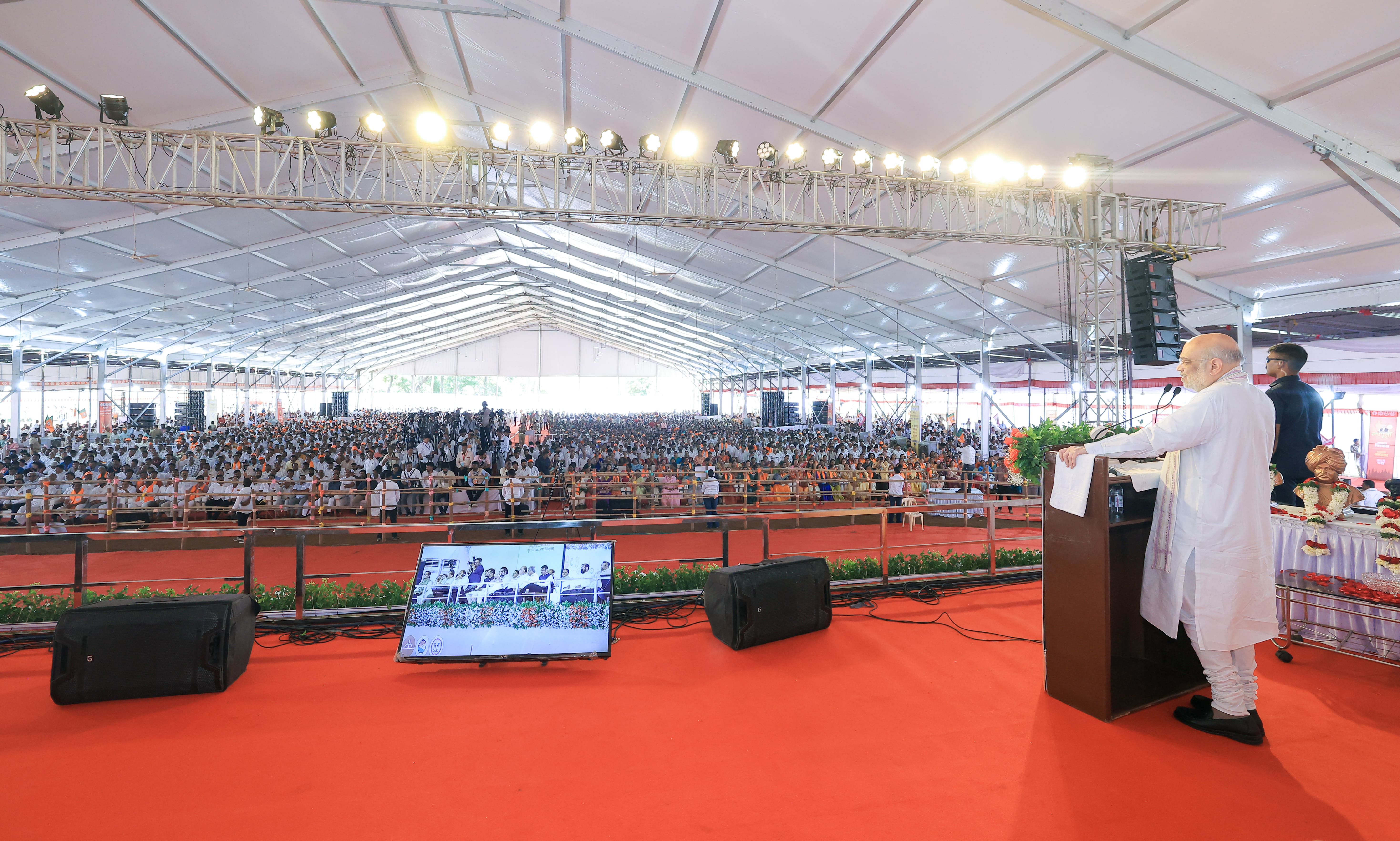 Union Home Minister and Minister of Cooperation Shri Amit Shah Interacted with the people of Maharashtra in the sacred land of Kolhapur, blessed by Maa Mahalakshmi Ambabai, and highlighted the unprecedented achievements of the past 12 years under Prime Mi