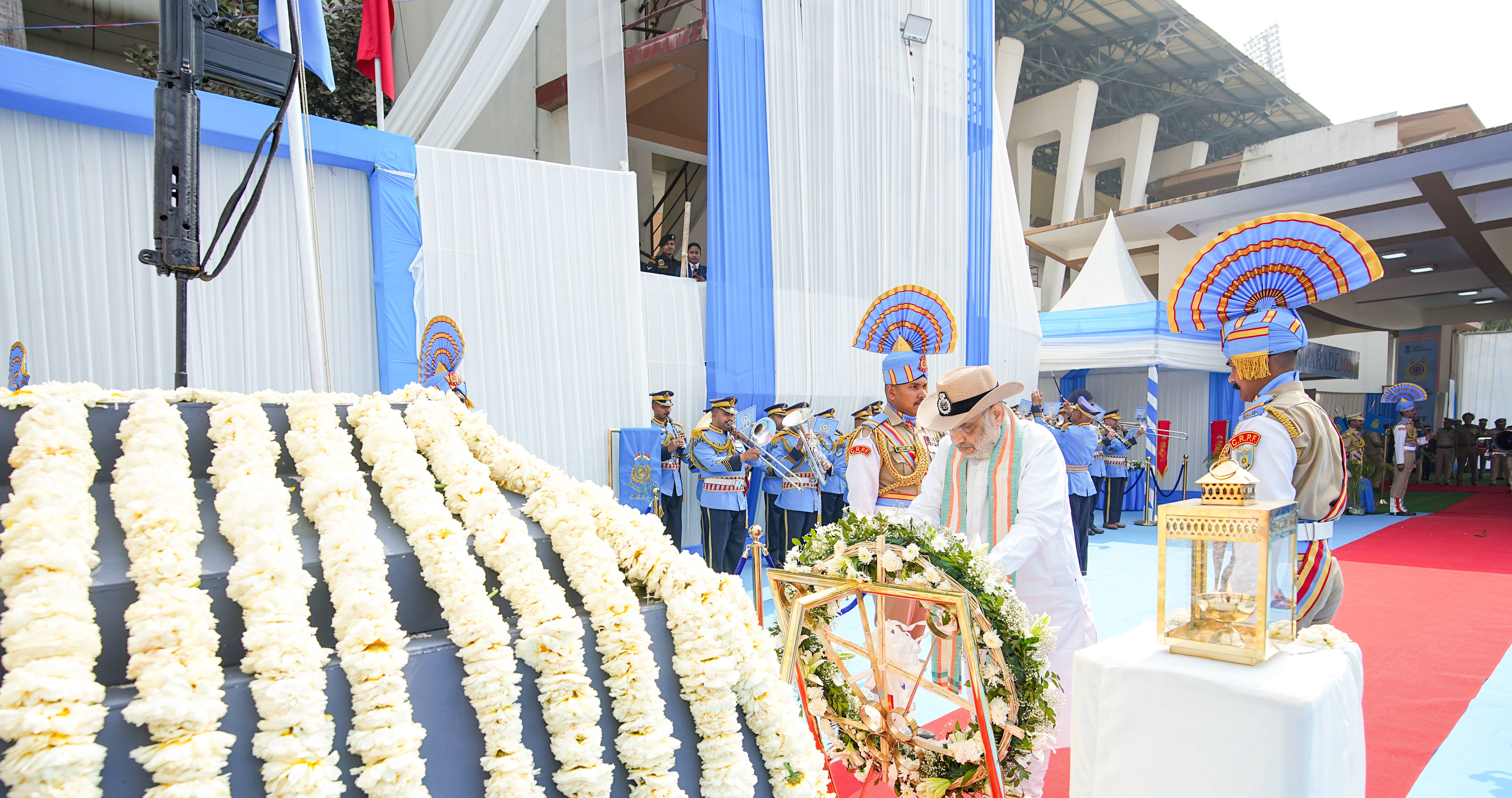 Union Home Minister and Minister of Cooperation, Shri Amit Shah attends the 87th Raising Day celebrations of CRPF in Guwahati, Assam