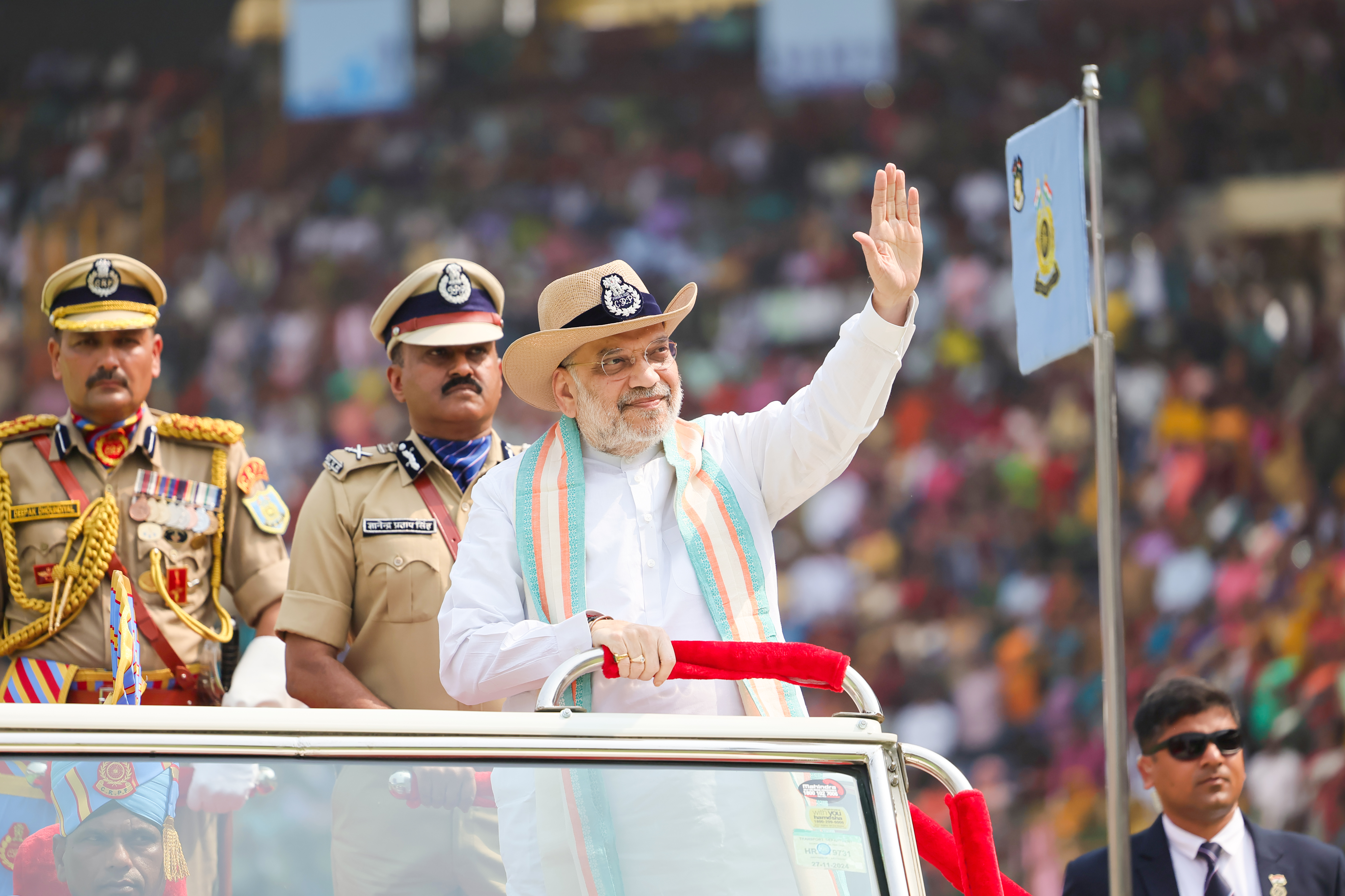Union Home Minister and Minister of Cooperation, Shri Amit Shah attends the 87th Raising Day celebrations of CRPF in Guwahati, Assam