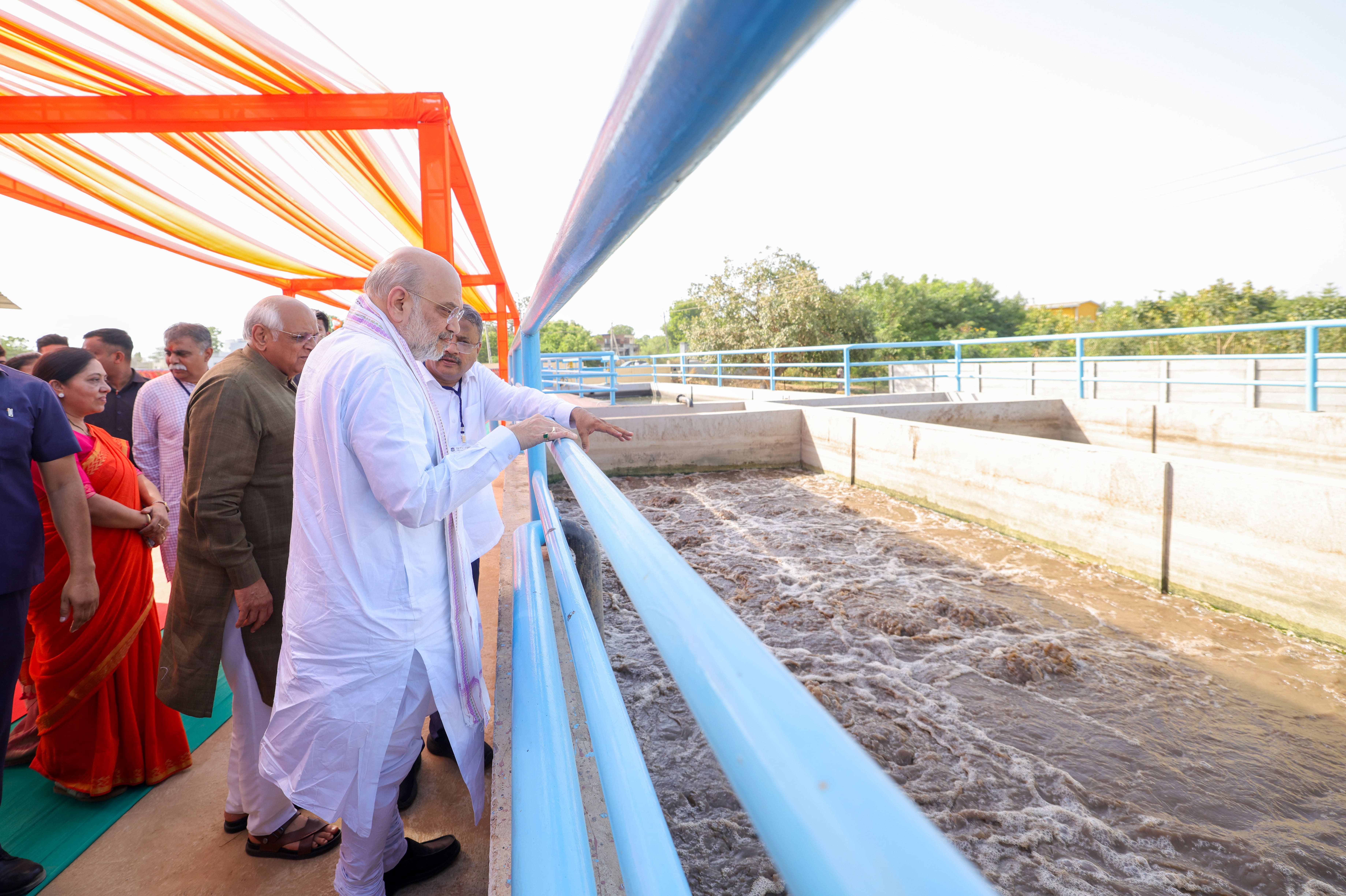 Union Home Minister and Minister of Cooperation Shri Amit Shah today inaugurated a newly constructed garden in Sector 1, built by the Gandhinagar Municipal Corporation, and inspected the newly constructed Sewage Treatment Plant in Kolvada & planted tree.
