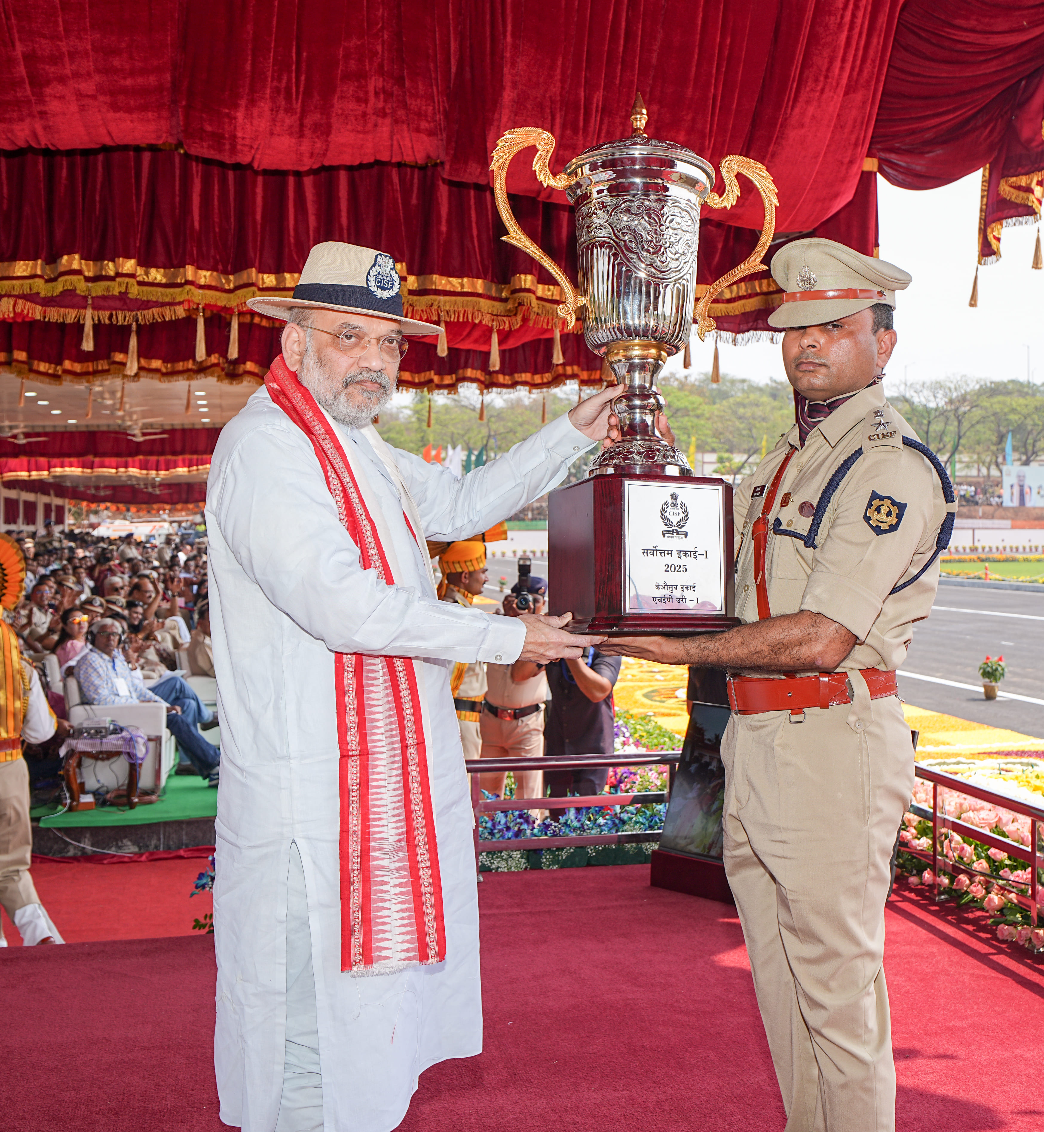 Union Home Minister and Minister of Cooperation, Shri Amit Shah addresses 57th Raising Day ceremony of CISF as the Chief Guest in Mundali, Odisha