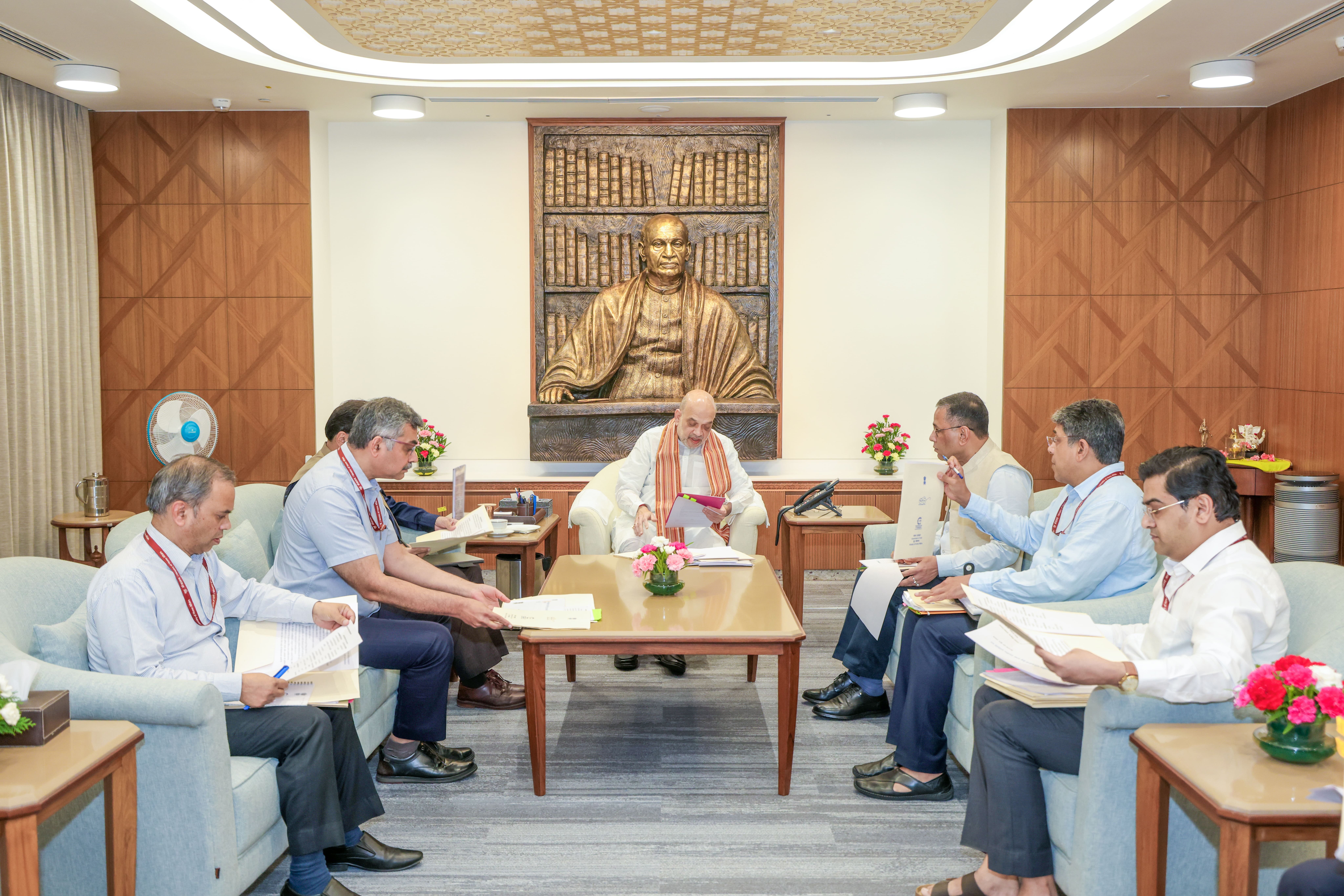 Caption- Union Home Minister and Minister of Cooperation Shri Amit Shah chaired a meeting of MHA officials to ensure proper facilitation of the High-Level Committee on Demographic Changes.