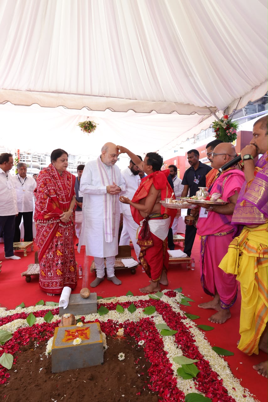 Union Home Minister and Minister of Cooperation Shri Amit Shah Laid the foundation stone for the modernization and beautification project of the Shri Ambabai Mahalakshmi Temple complex in Kolhapur, Maharashtra, to be undertaken at a cost of ₹1,500 crore.