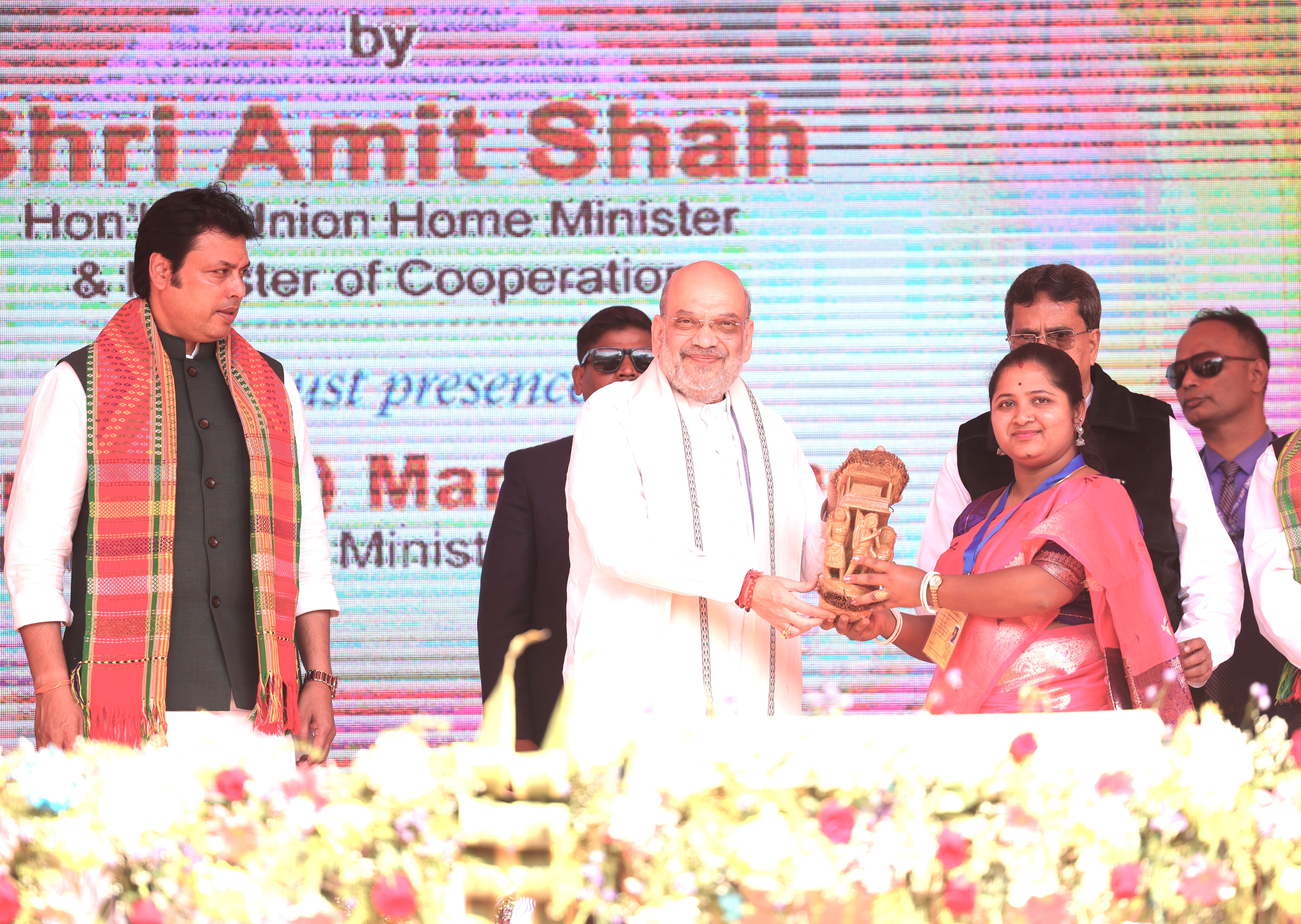 Union HM and Minister of Cooperation, Shri Amit Shah, inaugurates and lays the foundation stone for various development projects worth over ₹668 crore in Dhalai, Tripura