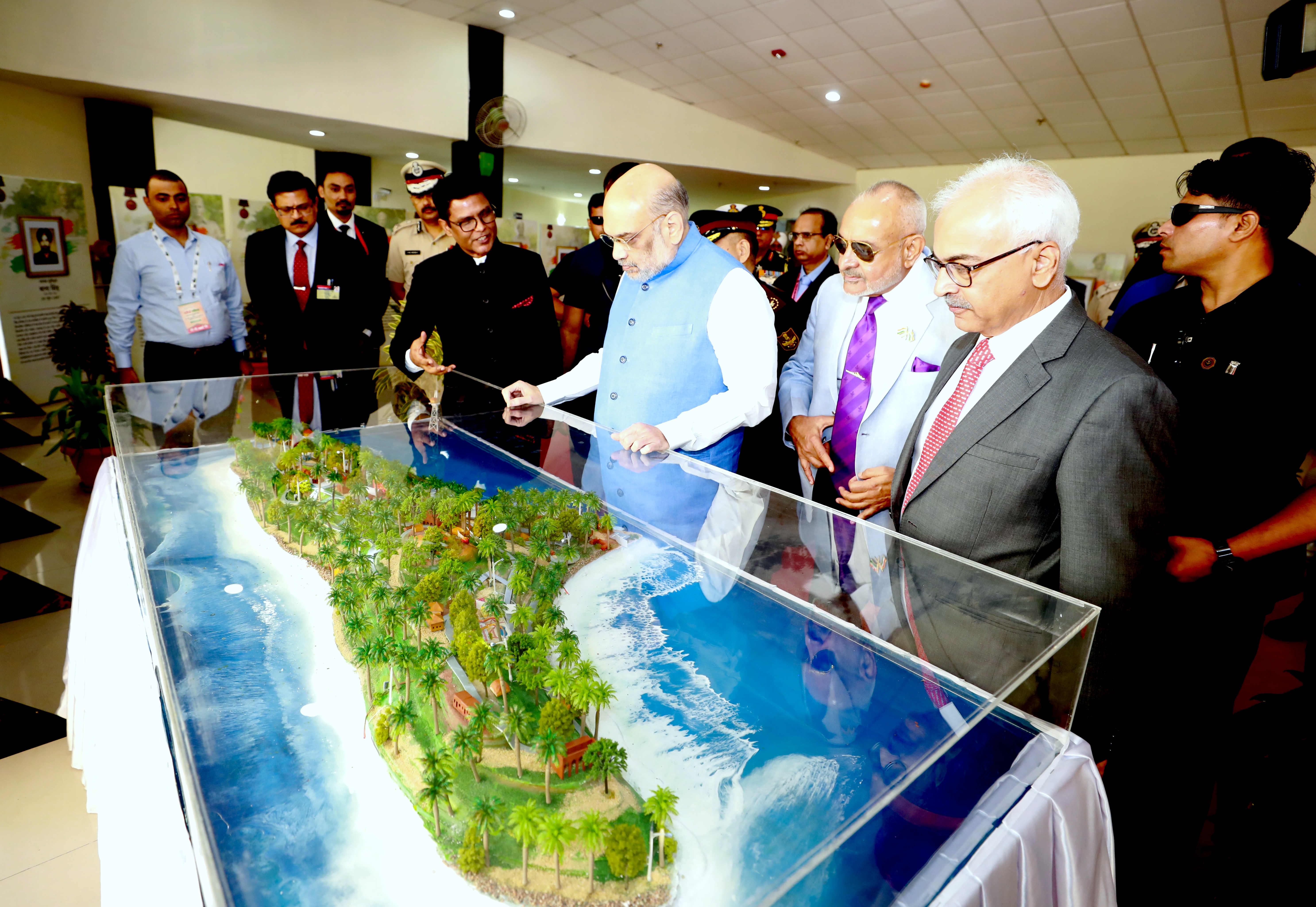 Prime Minister Narendra Modi honoured the 21 Param Vir Chakra Awardees by naming the 21 largest unnamed islands of the Andaman and Nicobar Islands after them and unveiled the model of the National Memorial dedicated to Netaji