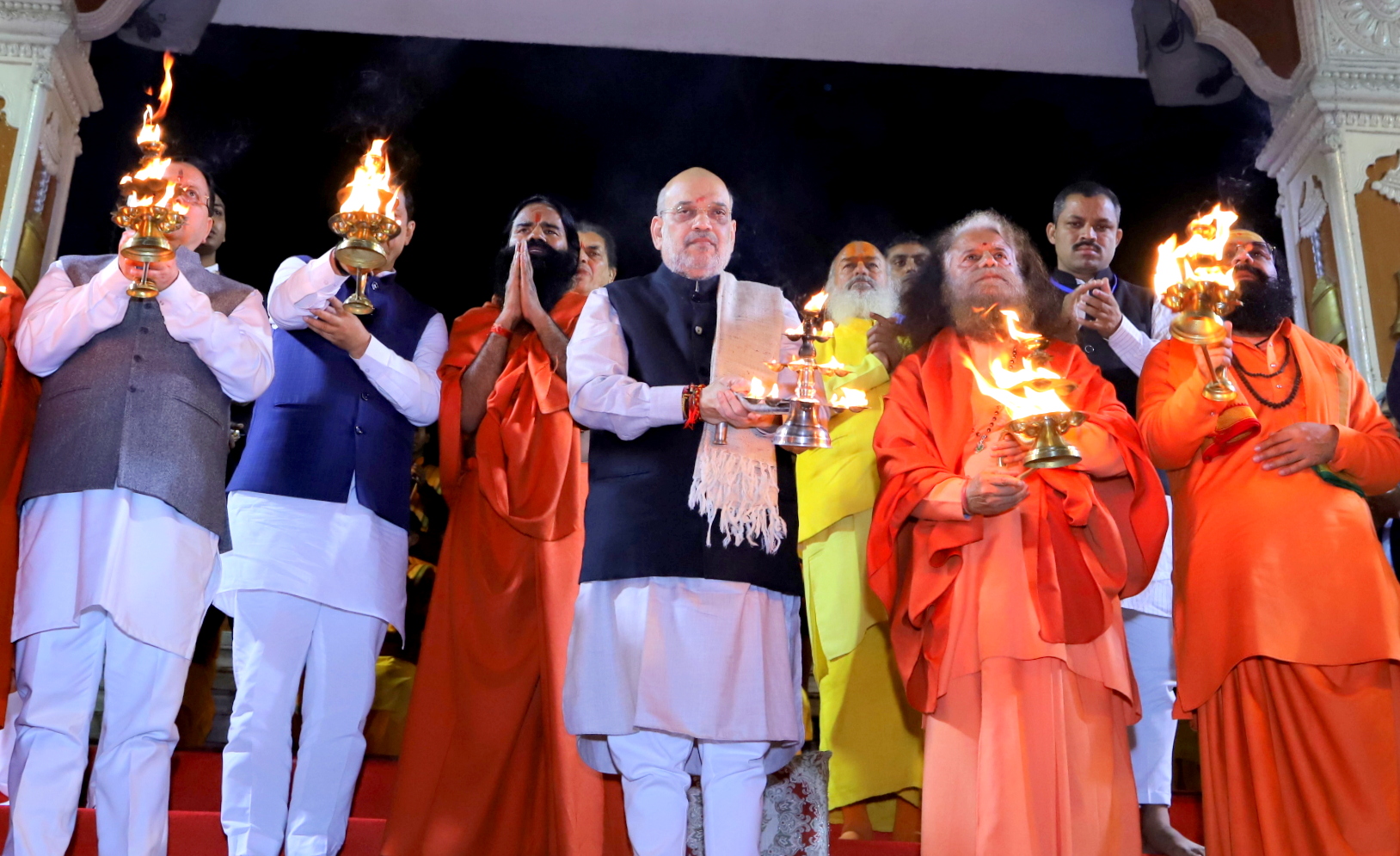 Shri Amit Shah performs Ganga Aarti at Rishikesh, Uttarakhand