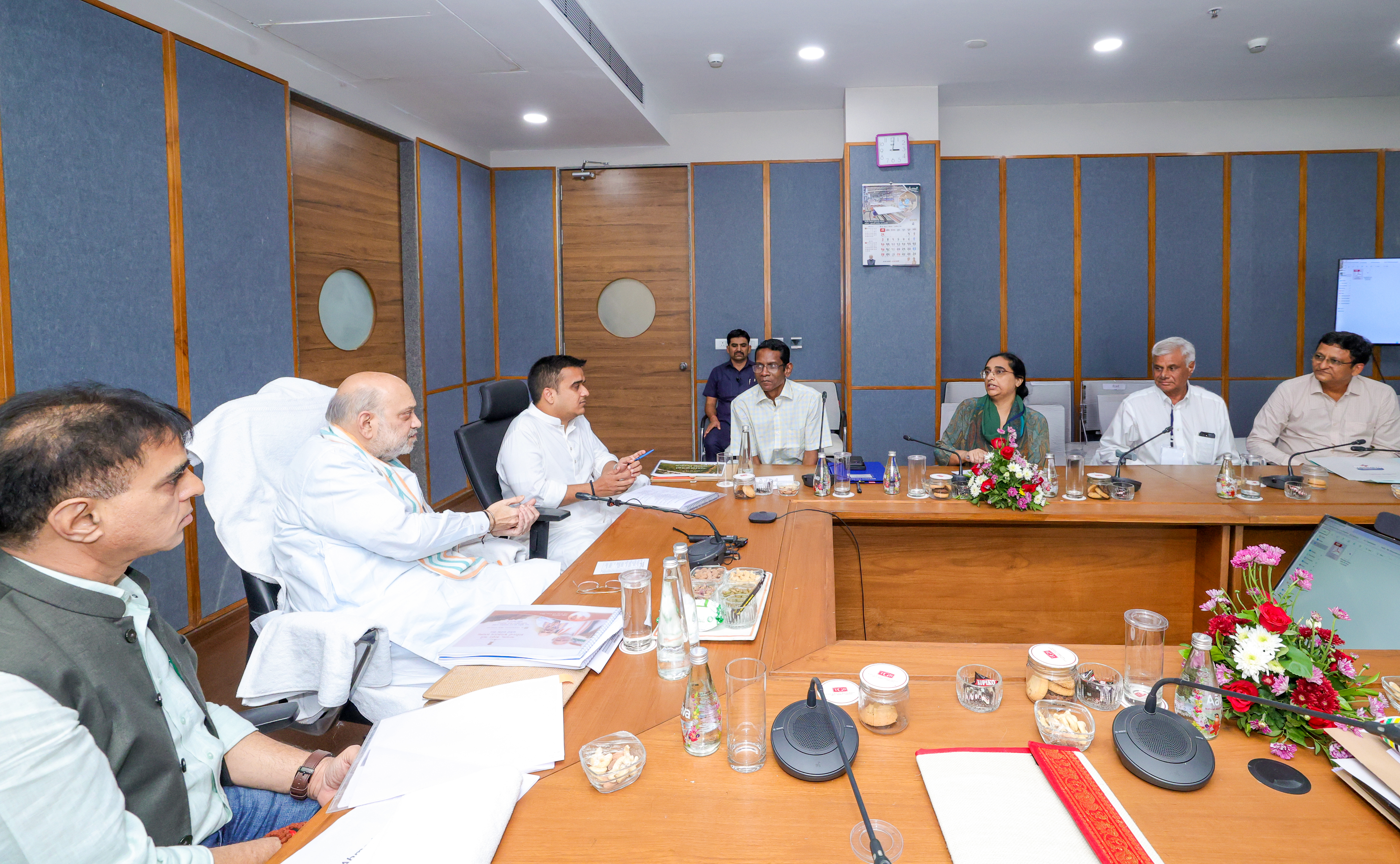 Shri Amit Shah reviews development works related to GUDC and Mansa Municipality in Ahmedabad, Gujarat.