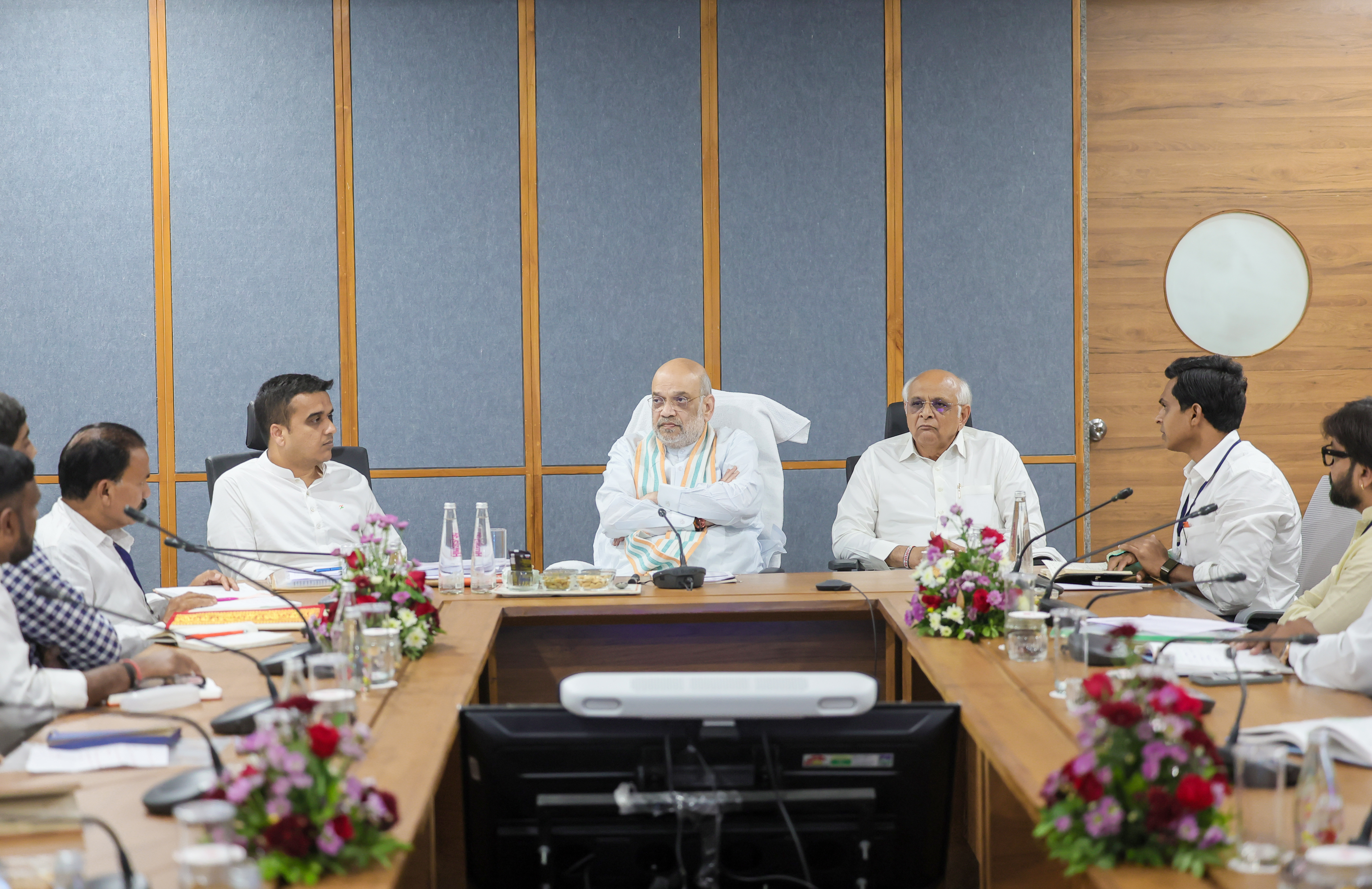 Shri Amit Shah took a meeting in Gandhinagar, Gujarat