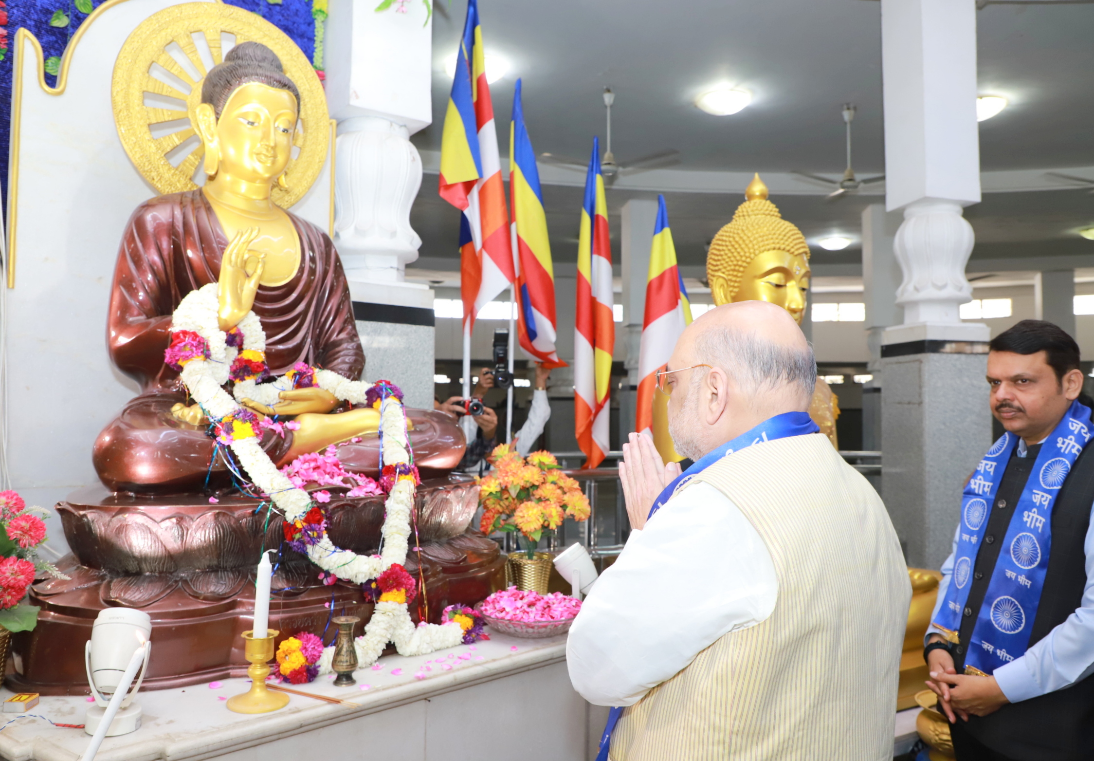 Union Home Minister and Minister of Cooperation, Shri Amit Shah paid tribute to Babasaheb Dr. Bhimrao Ambedkar at Diksha Bhoomi