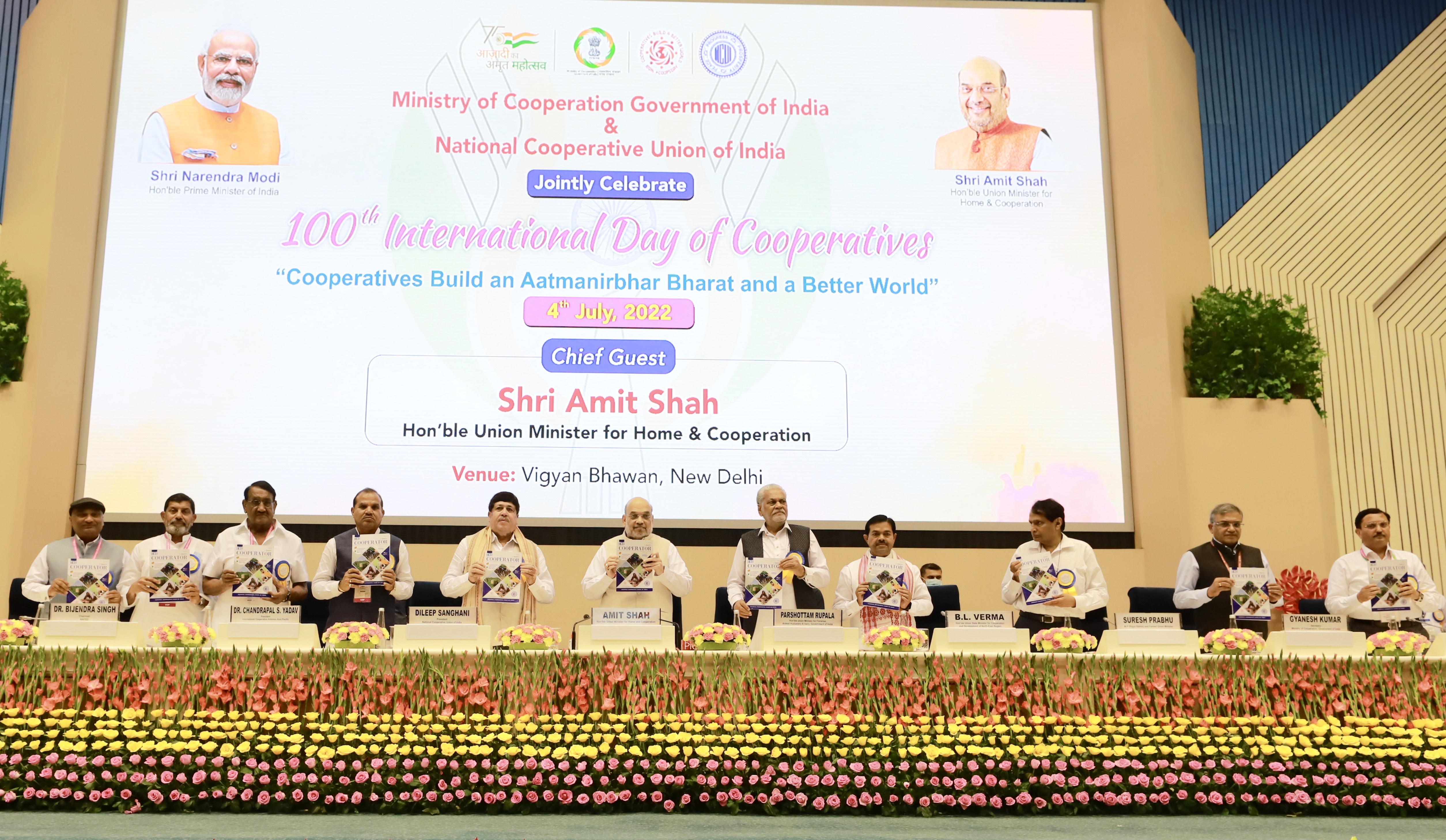 Shri Amit Shah attended the function organized on the occasion of 100th International Day of Cooperatives as the Chief Guest in New Delhi